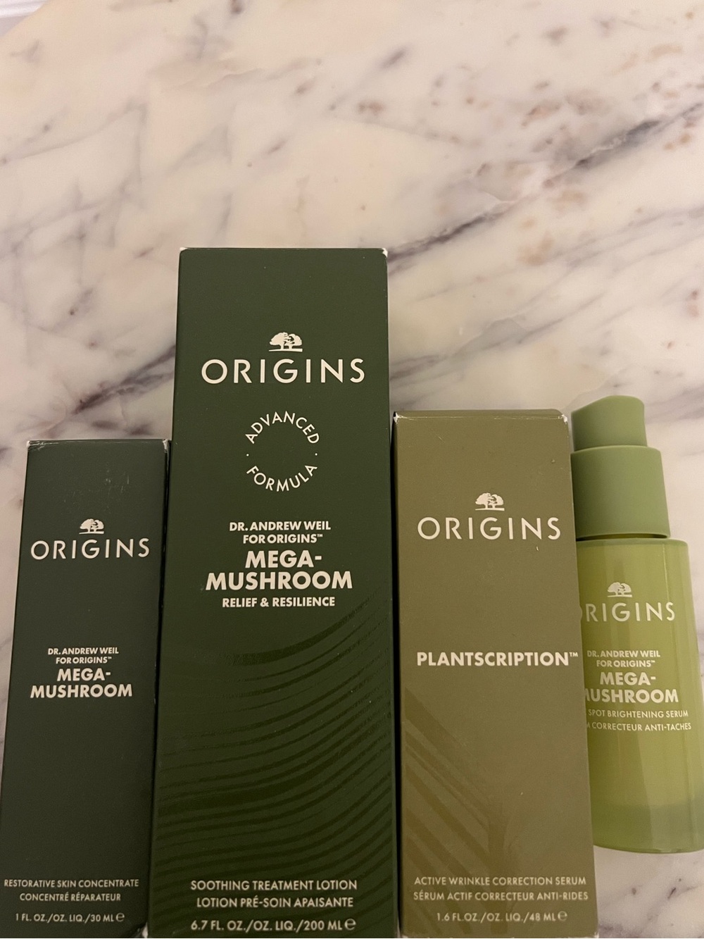 Origins Mega-Mushroom Plantscription Skincare Set Serums Lotion $290 Value